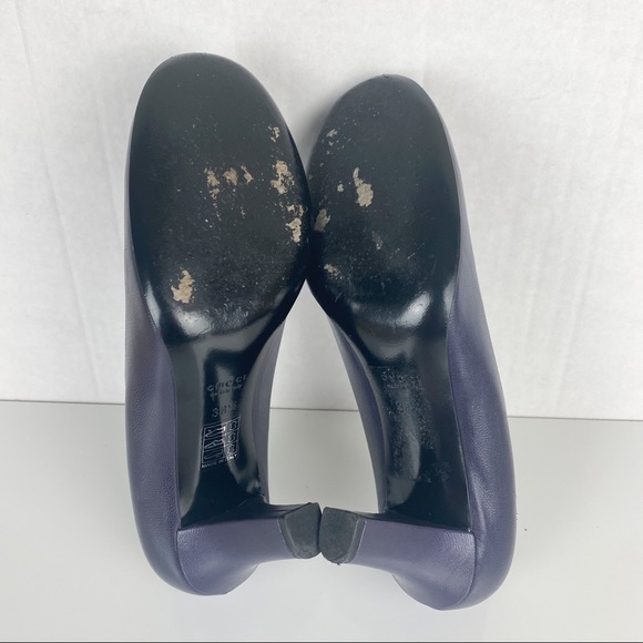 Gucci Classic Leather Round Toe Pumps Heels - Picture 14 of 14